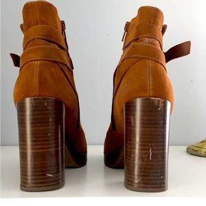 Brown high booties